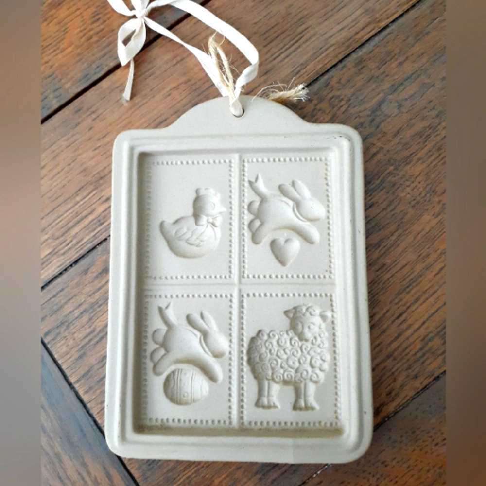 Stoneware Cookie Mold Easter